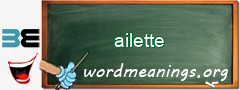 WordMeaning blackboard for ailette